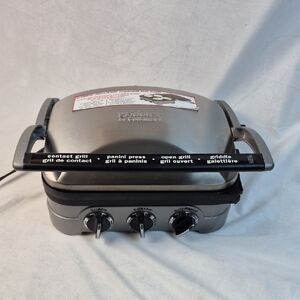 Cuisinart 5-in-1 Griddler with Reversible Nonstick Grill and Griddle Plates,